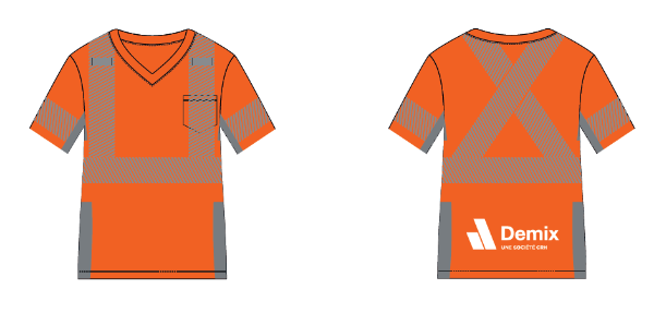 Image de T-shirt sécurité orange - CUSTOM